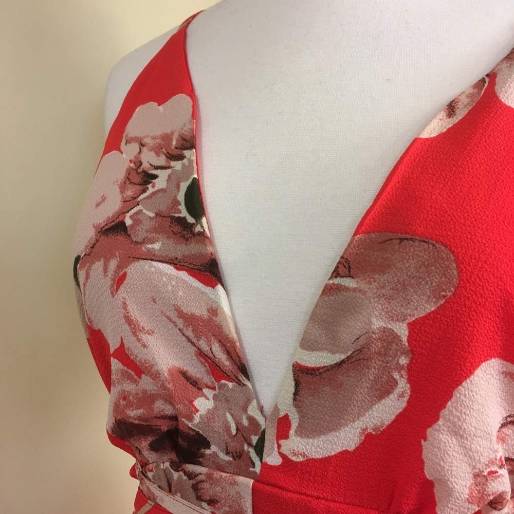 💥 SALE Floral Strappy Backless Deep V Maxi Dress - Picture 6 of 7